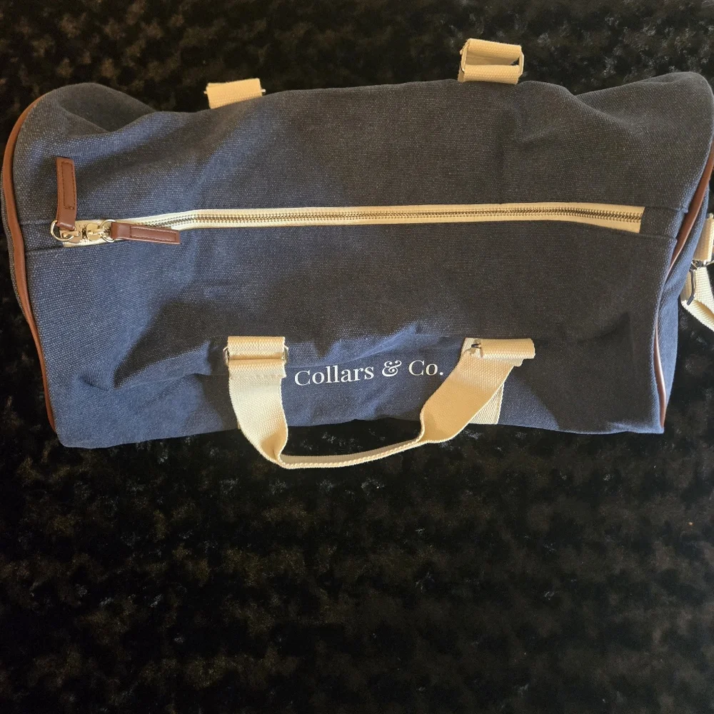 Collars & Co. Denim Gym Bag/Travel Carry-on Bag